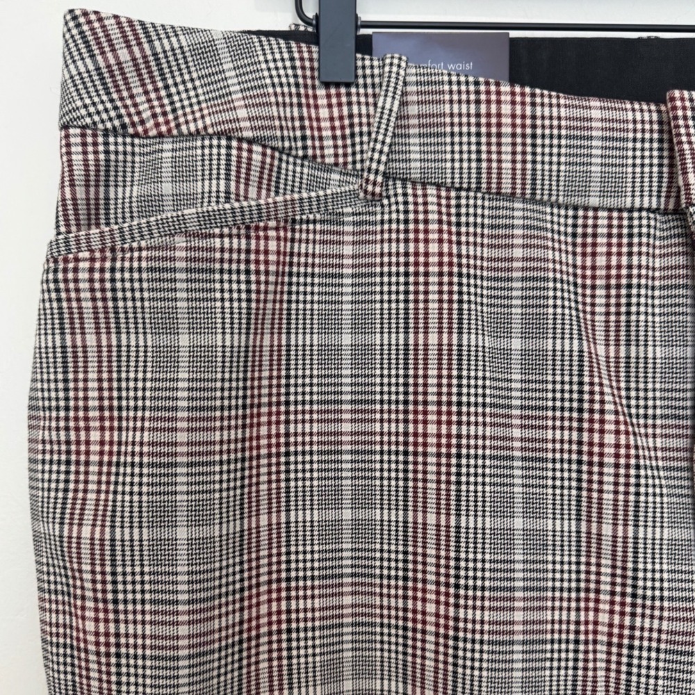 NWT Ava & Viv Plus Size 22 Plaid High Rise Ankle Pants Comfort Stretch Fall Work - Picture 2 of 7